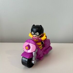 Little People- Batgirl With Push-Along Motorcycle Toy - Pink & Purple